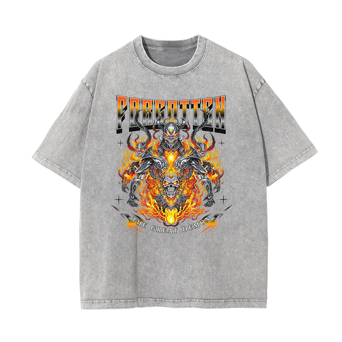 Washed Cotton Flame Graphic Tee
