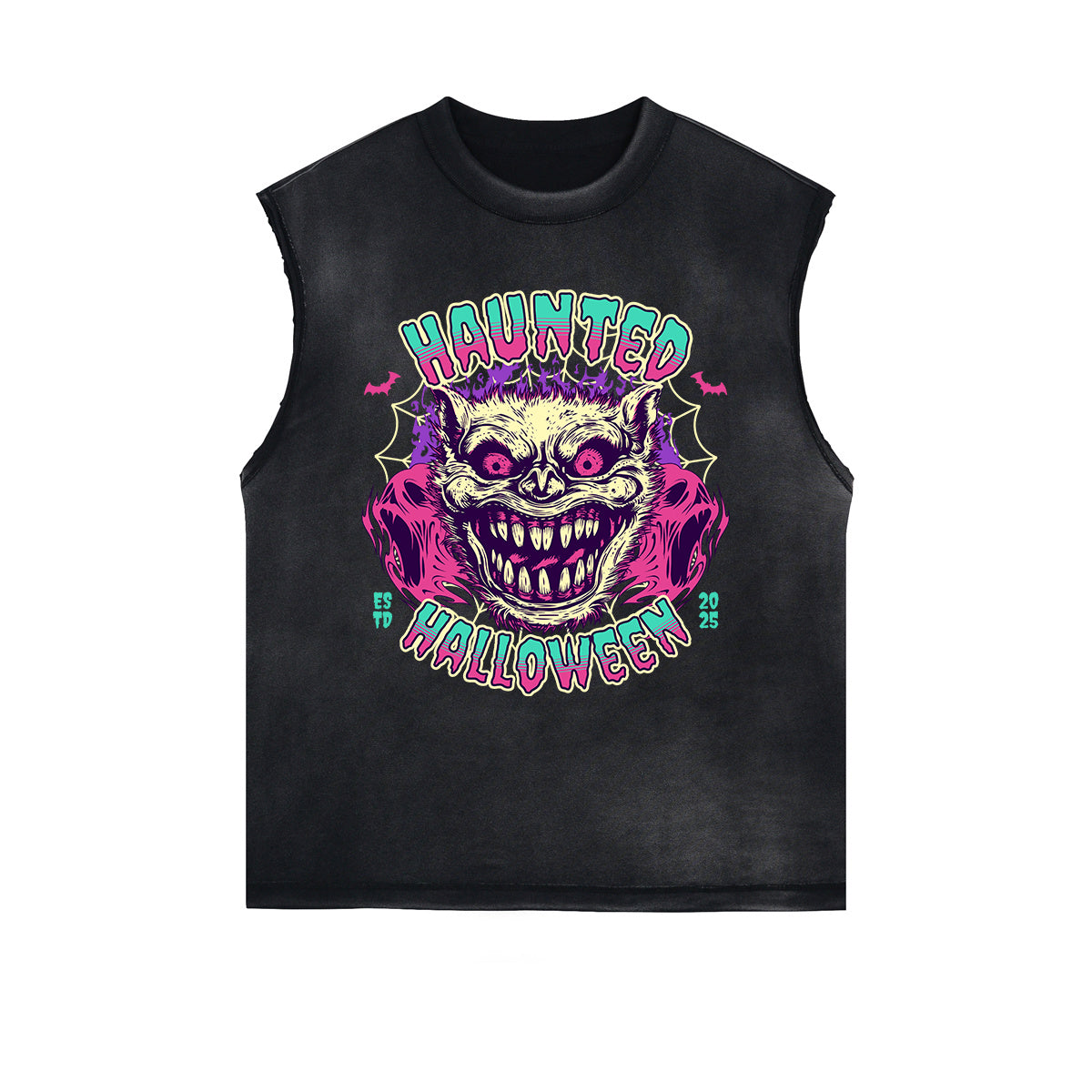 Distressed Flame Graphic Muscle Tank