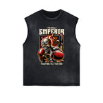 Distressed Flame Graphic Muscle Tank