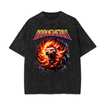 Stone-Washed Flame Graphic T-Shirt
