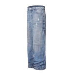 Light Wash Distressed Loose Jeans