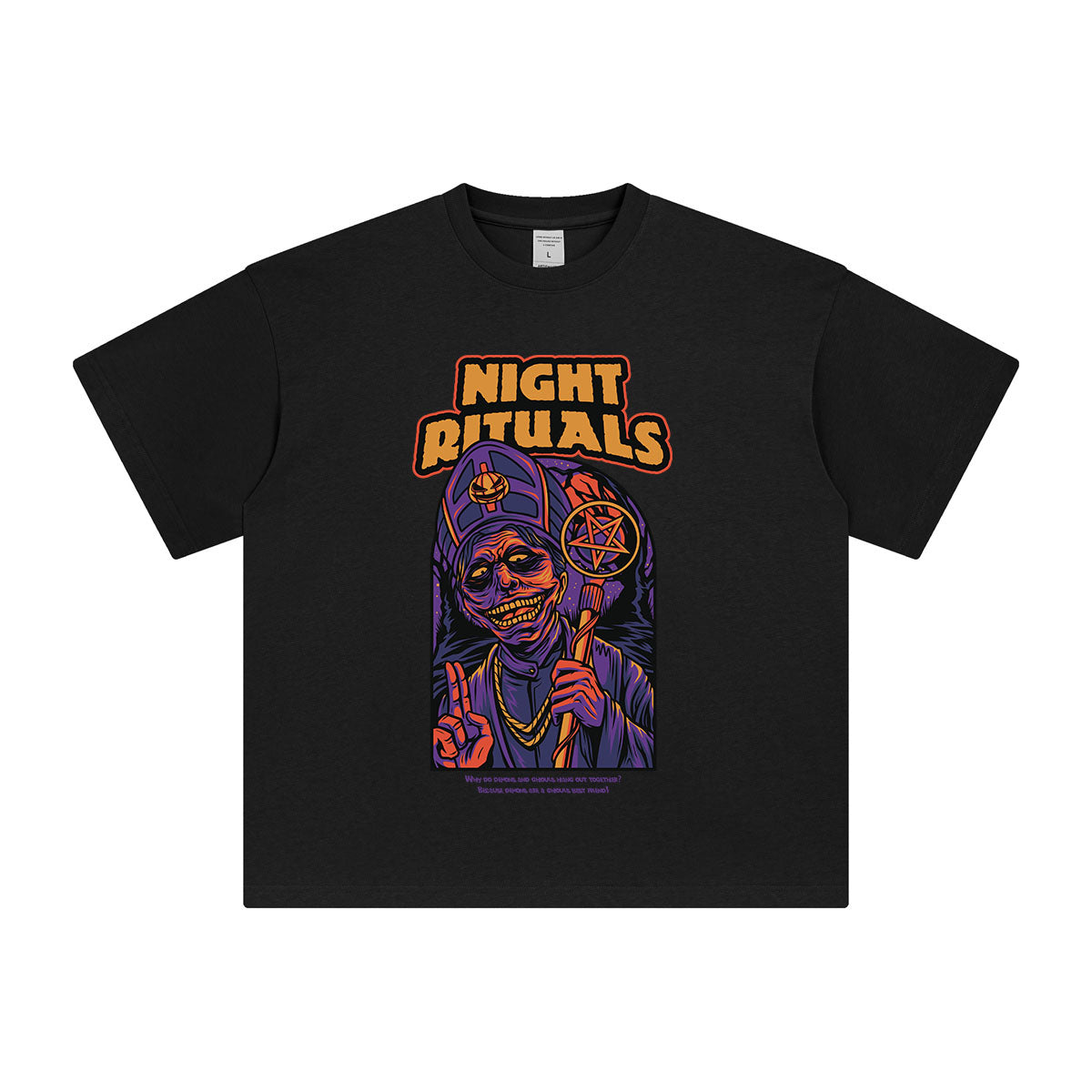 Night Ritual Streetwear T Shirt-INNBLAC Fashion Apparel