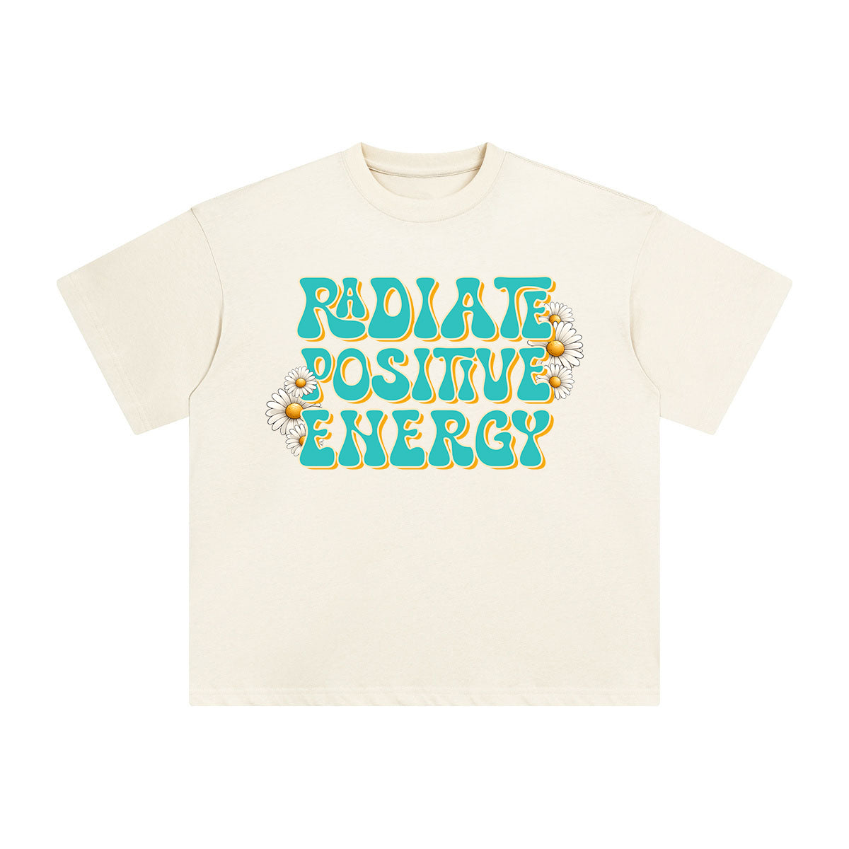 Slogan & Daisies Graphic Tee-INNBLAC Fashion Apparel