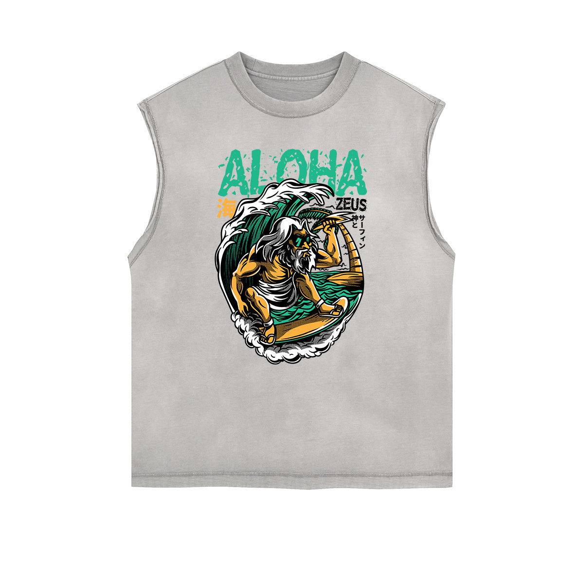 Camiseta sin mangas con estampado de dibujos animados de ropa urbana