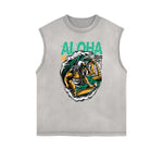 Camiseta sin mangas con estampado de dibujos animados de ropa urbana