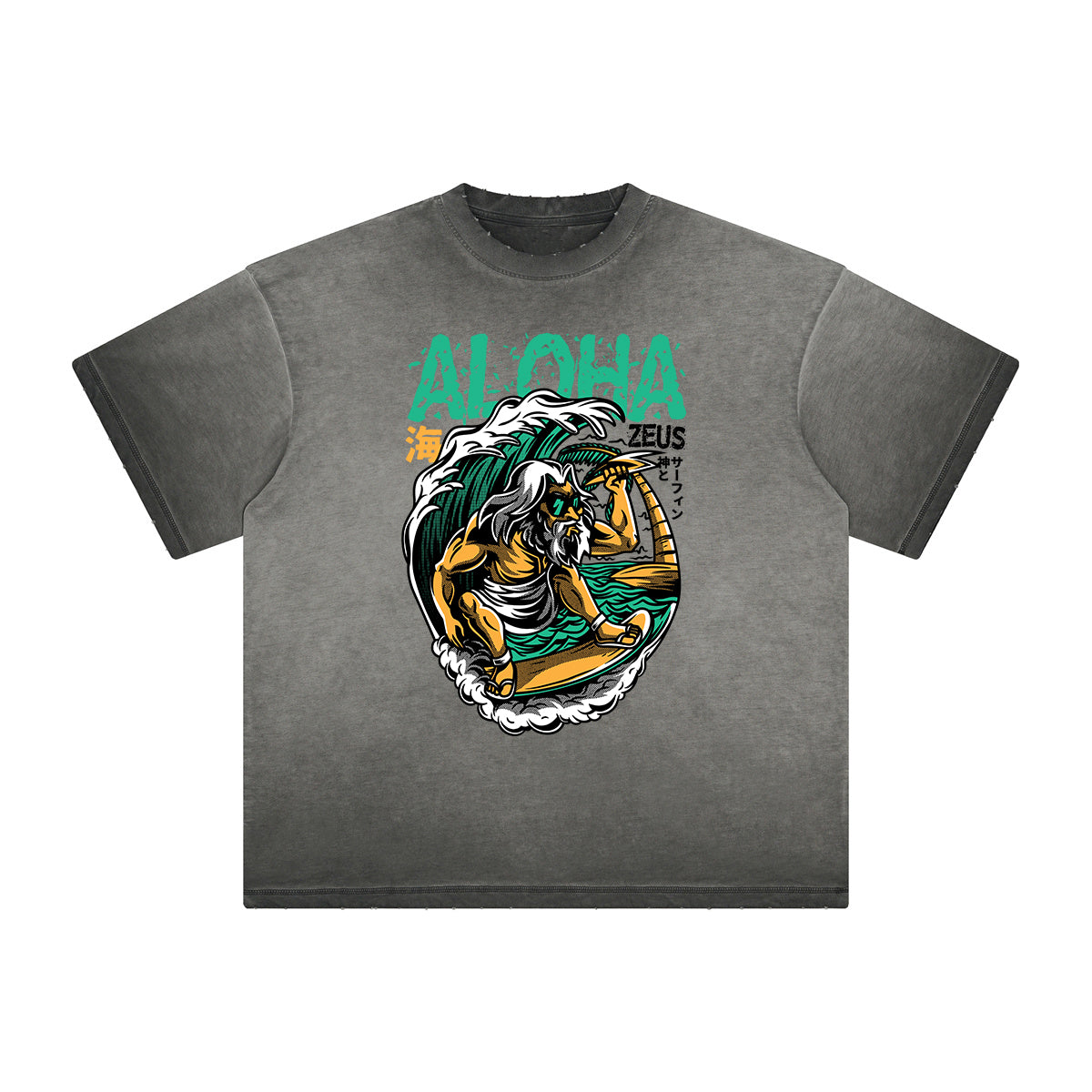 Distressed Streetwear Cartoon Graphic Tee