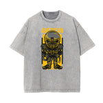 Streetwear Faded Cartoon Pattern Tee