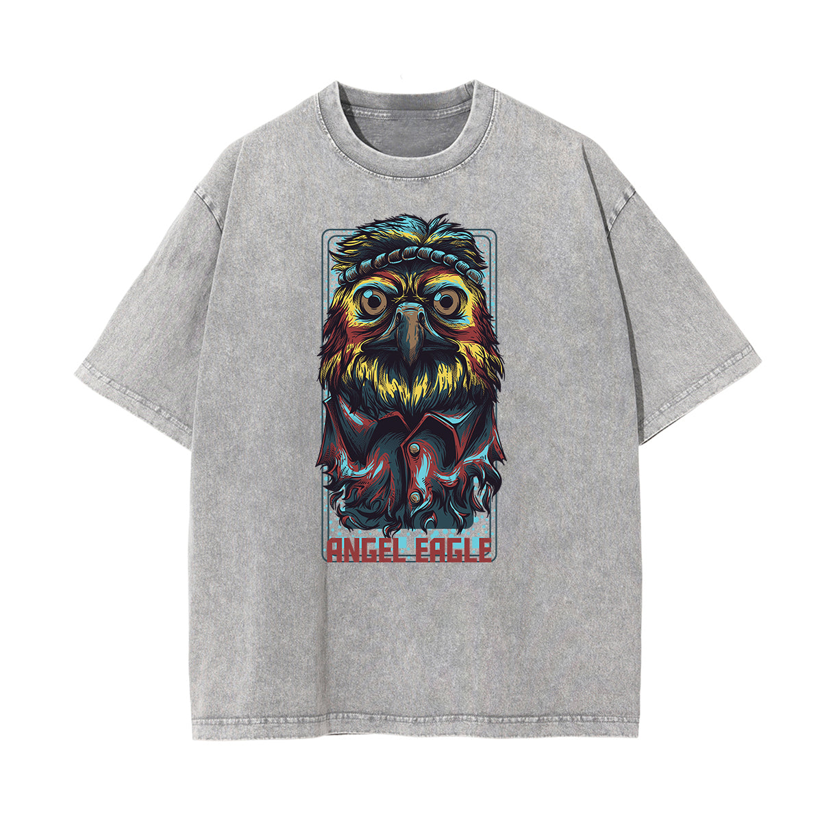 Streetwear Faded Cartoon Pattern Tee