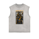 Camiseta sin mangas con estampado de dibujos animados de ropa urbana