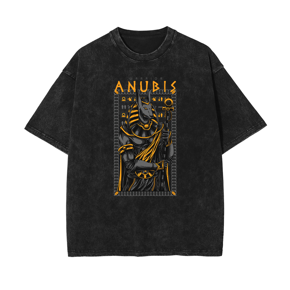 Streetwear Stone Wash Cartoon Pattern Tee