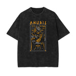 Streetwear Stone Wash Cartoon Pattern Tee