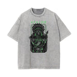 Streetwear Faded Cartoon Pattern Tee