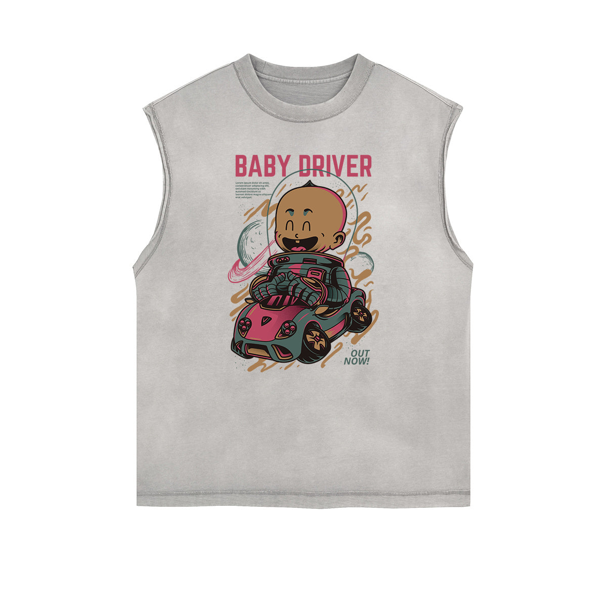 Camiseta sin mangas con estampado de dibujos animados de ropa urbana