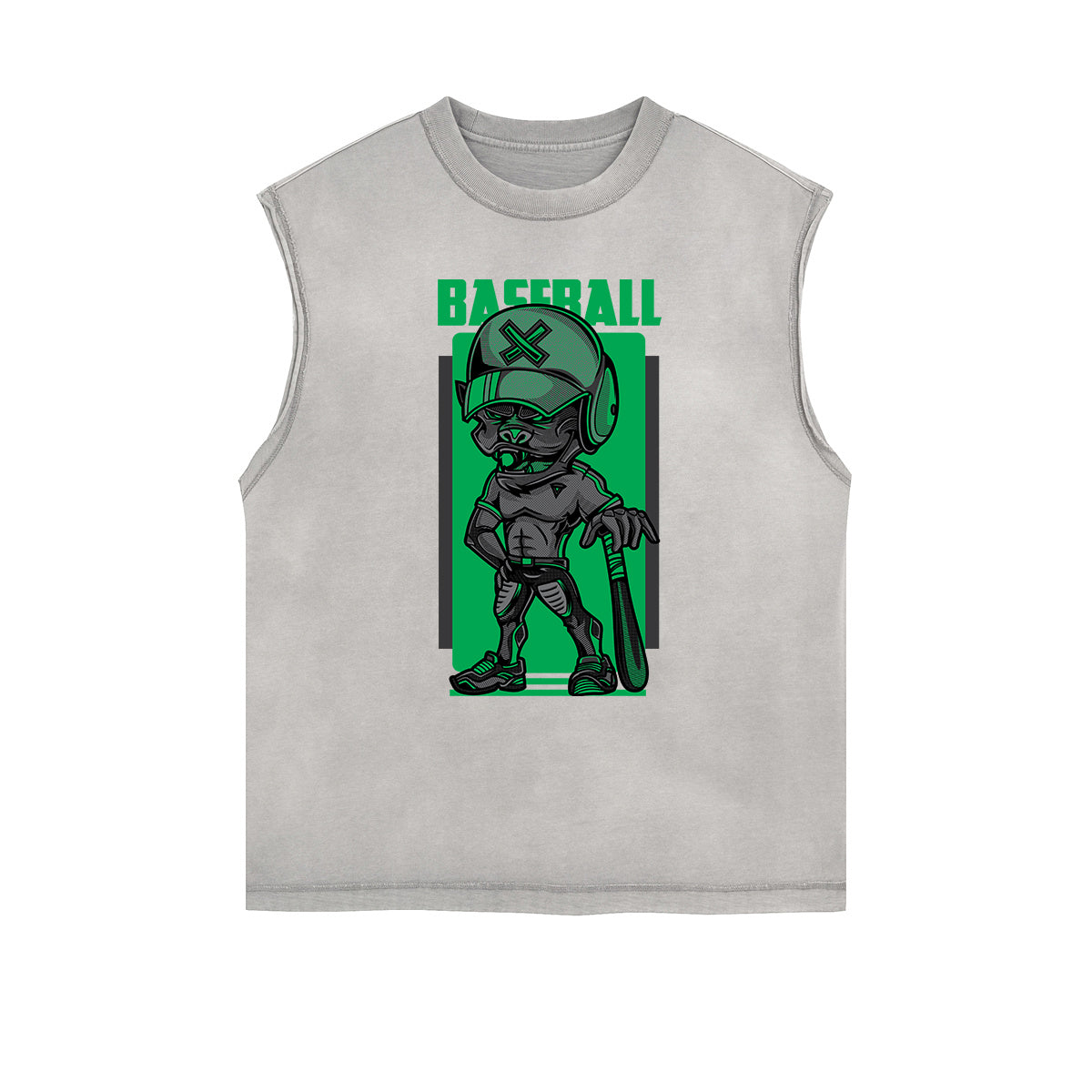 Camiseta sin mangas con estampado de dibujos animados de ropa urbana