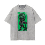 Streetwear Faded Cartoon Pattern Tee
