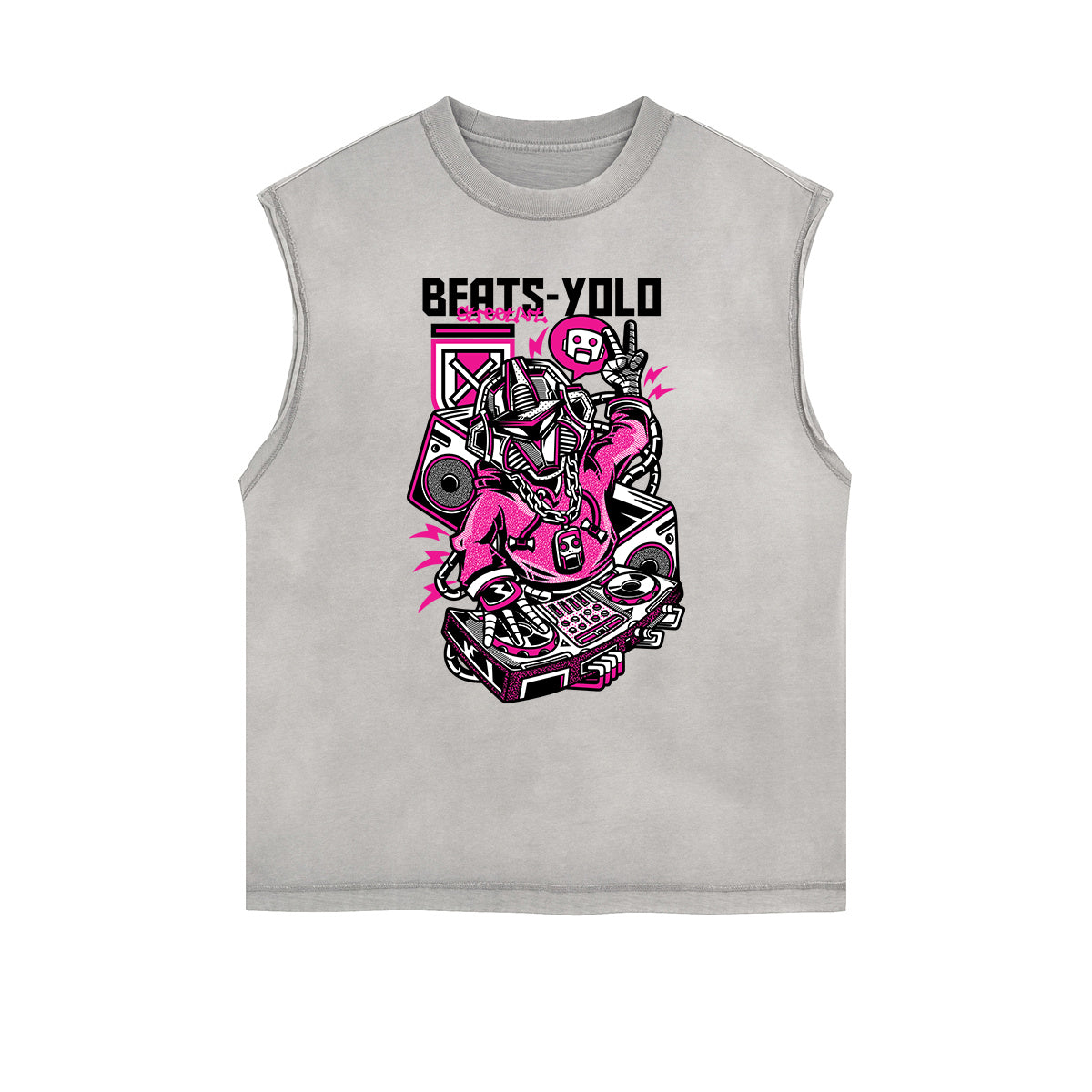 Camiseta sin mangas con estampado de dibujos animados de ropa urbana