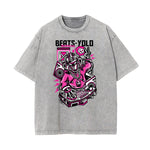 Streetwear Faded Cartoon Pattern Tee