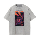 Streetwear Faded Cartoon Pattern Tee