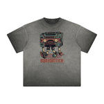 Distressed Streetwear Cartoon Graphic Tee