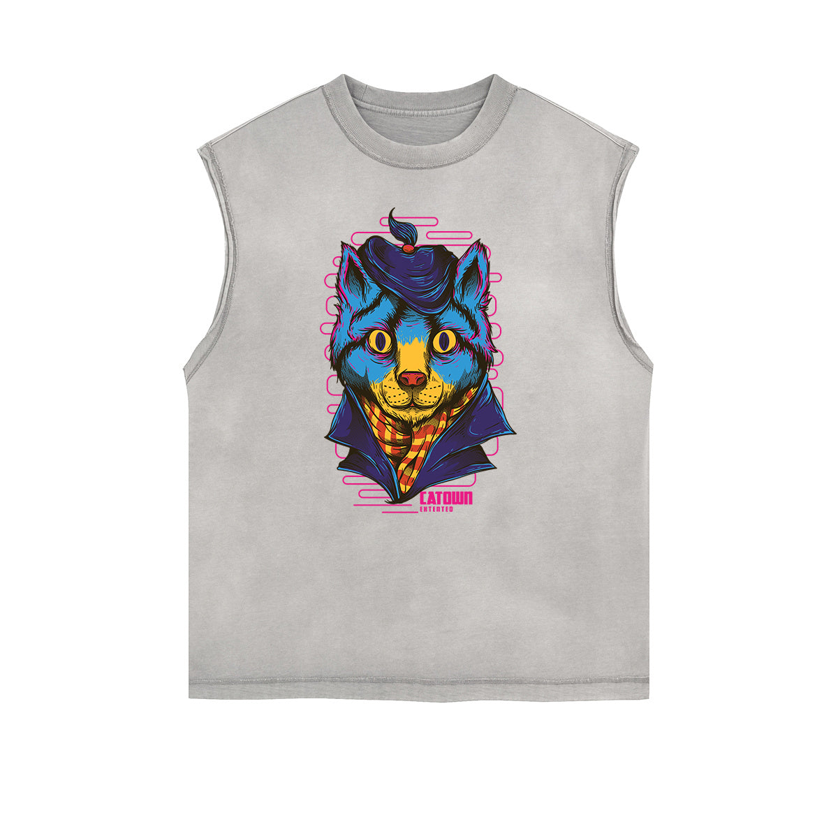 Camiseta sin mangas con estampado de dibujos animados de ropa urbana