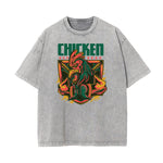 Streetwear Faded Cartoon Pattern Tee