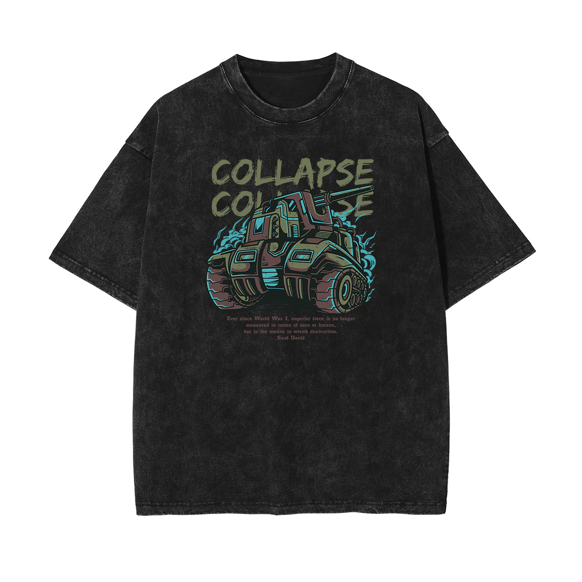 Punk Faded Monster Pattern Tee