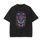 Punk Faded Monster Pattern Tee