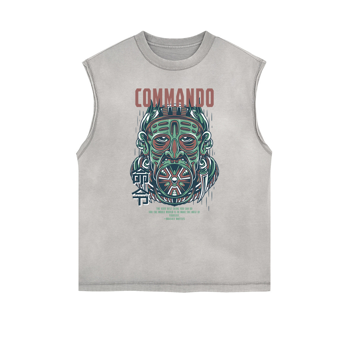 Camiseta sin mangas con gráficos de monstruo punk