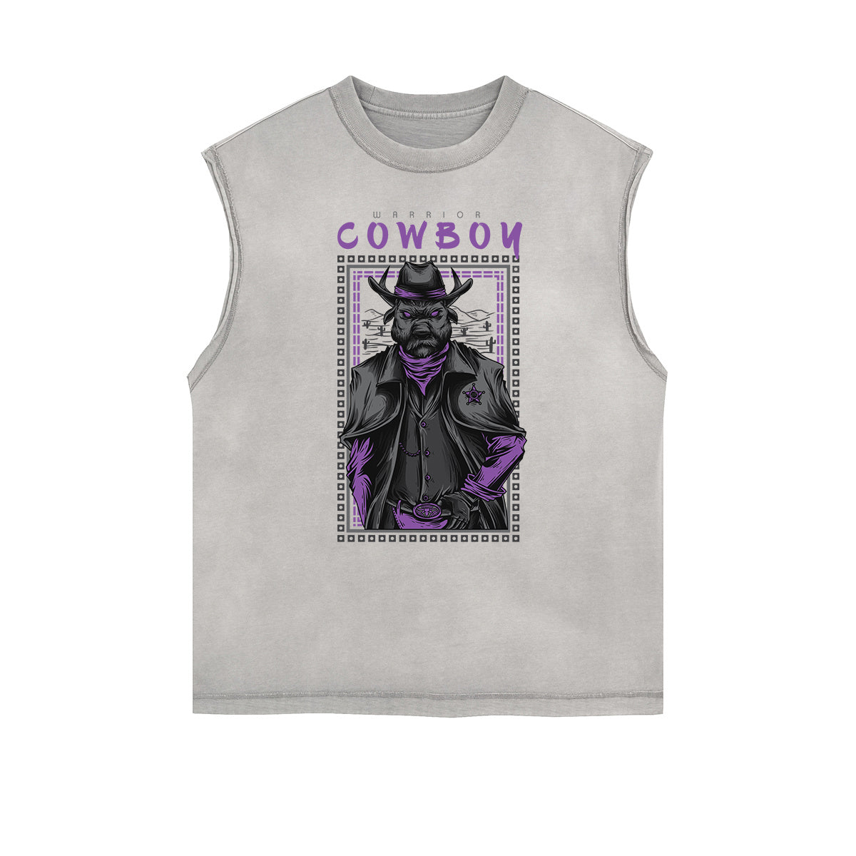 Camiseta sin mangas con gráficos de monstruo punk