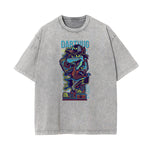 Punk Stone Wash Monster Pattern Tee