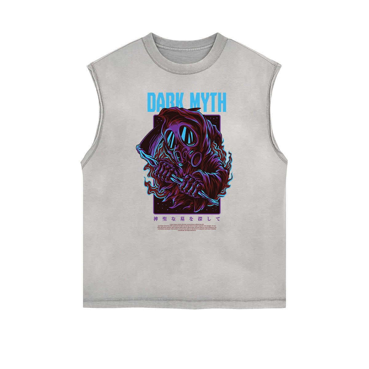 Camiseta sin mangas con gráficos de monstruo punk