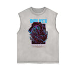 Camiseta sin mangas con gráficos de monstruo punk