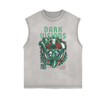 Camiseta sin mangas con gráficos de monstruo punk