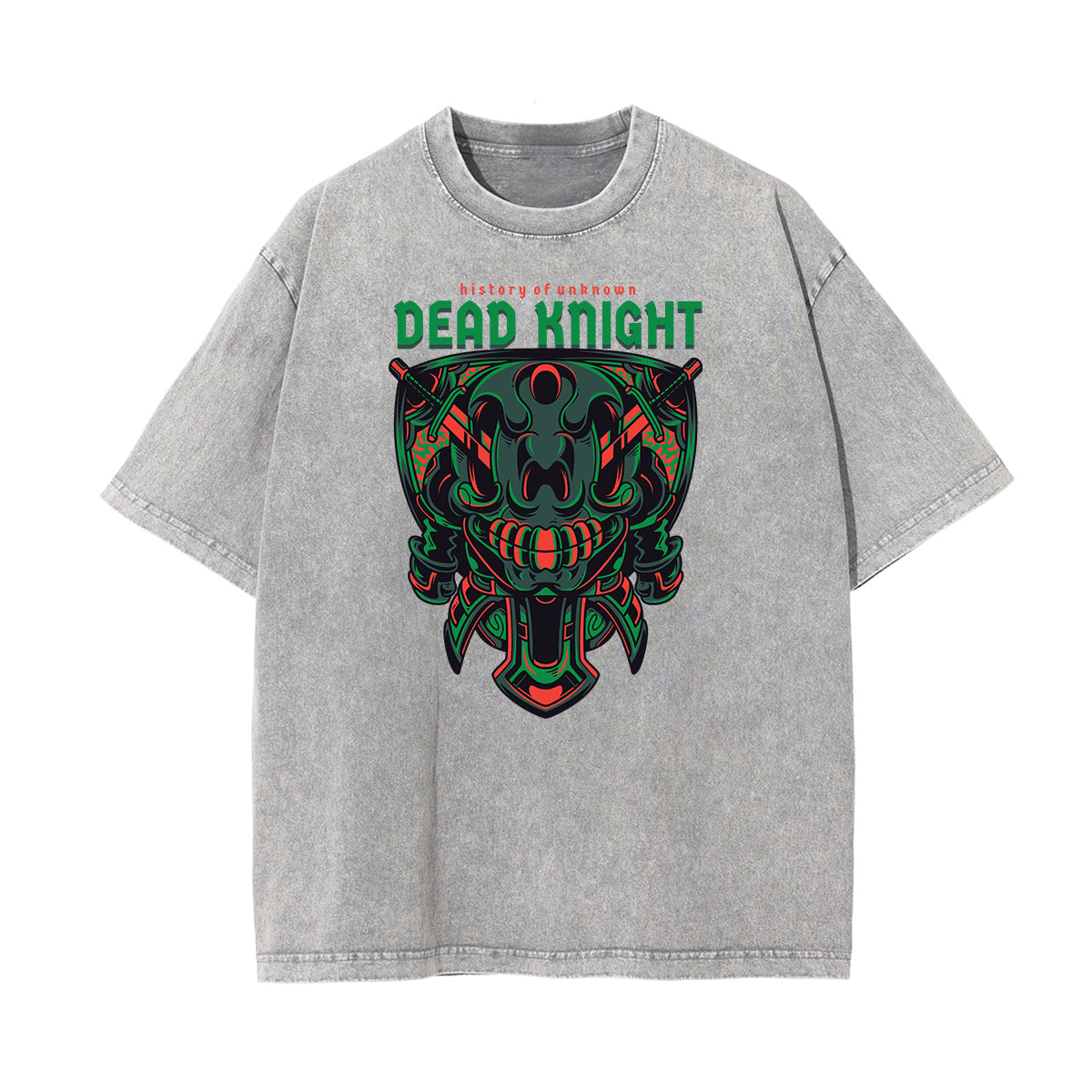 Punk Stone Wash Monster Pattern Tee