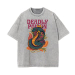 Punk Stone Wash Monster Pattern Tee