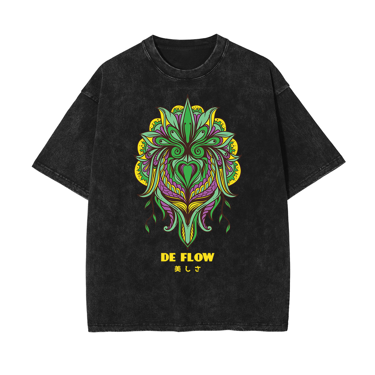 Punk Faded Monster Pattern Tee