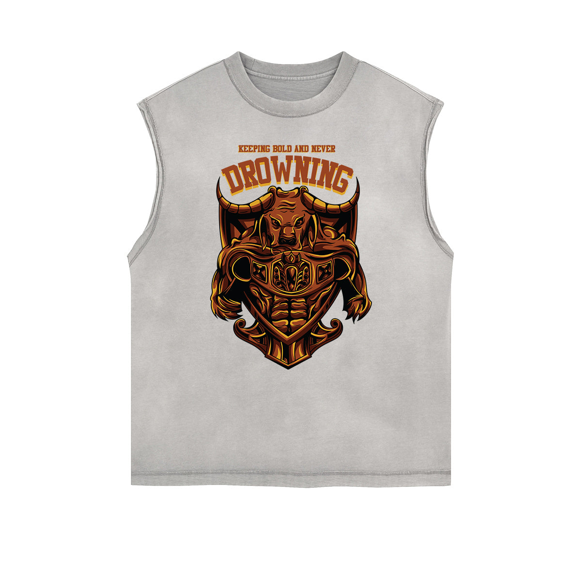 Camiseta gráfica steampunk sin mangas