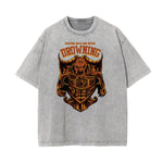 Camiseta con estampado descolorido Steampunk