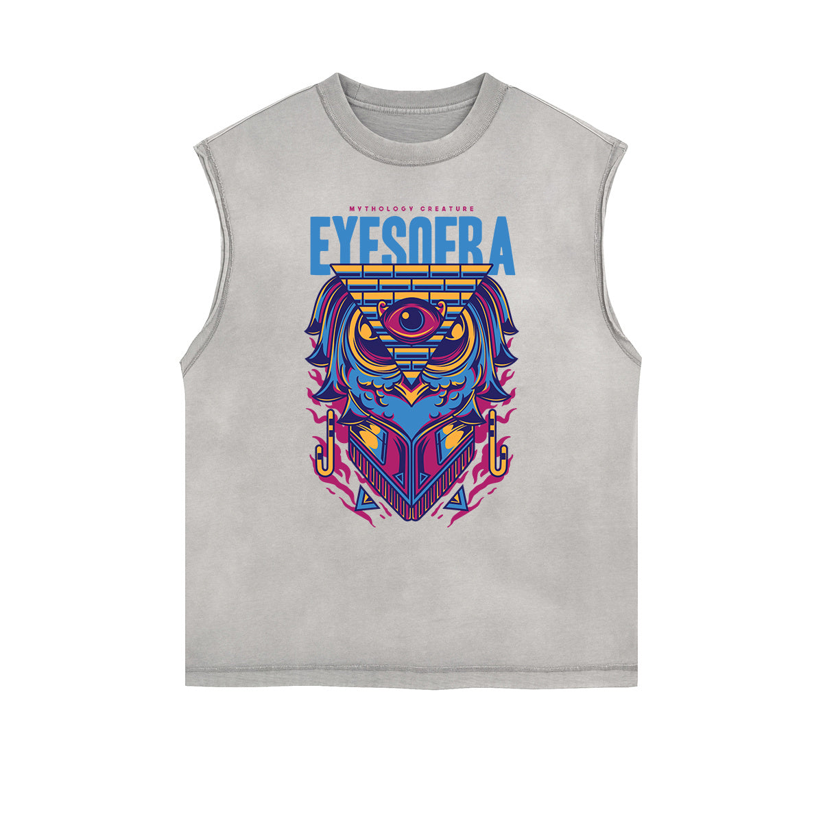 Camiseta gráfica steampunk sin mangas