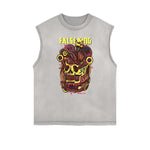 Camiseta gráfica steampunk sin mangas