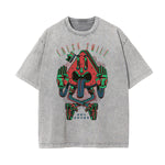 Camiseta con estampado descolorido Steampunk