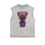 Camiseta gráfica steampunk sin mangas