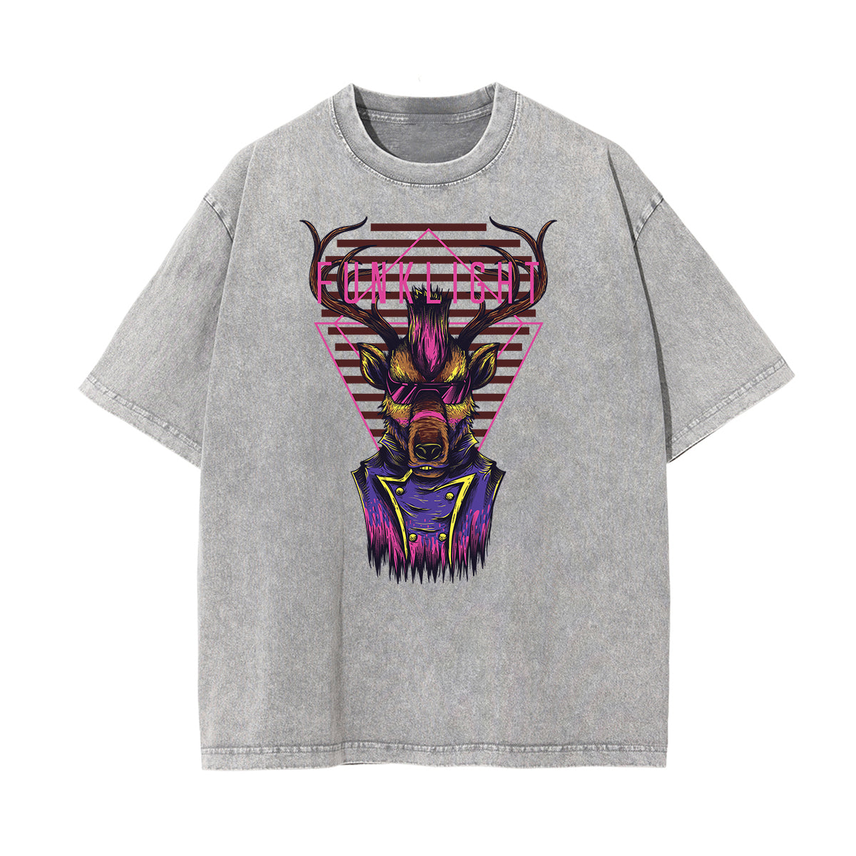Camiseta con estampado descolorido Steampunk