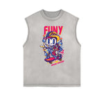 Camiseta gráfica steampunk sin mangas