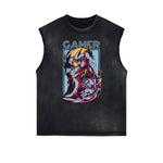 Camiseta sin mangas con gráficos steampunk