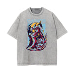Camiseta con estampado descolorido Steampunk