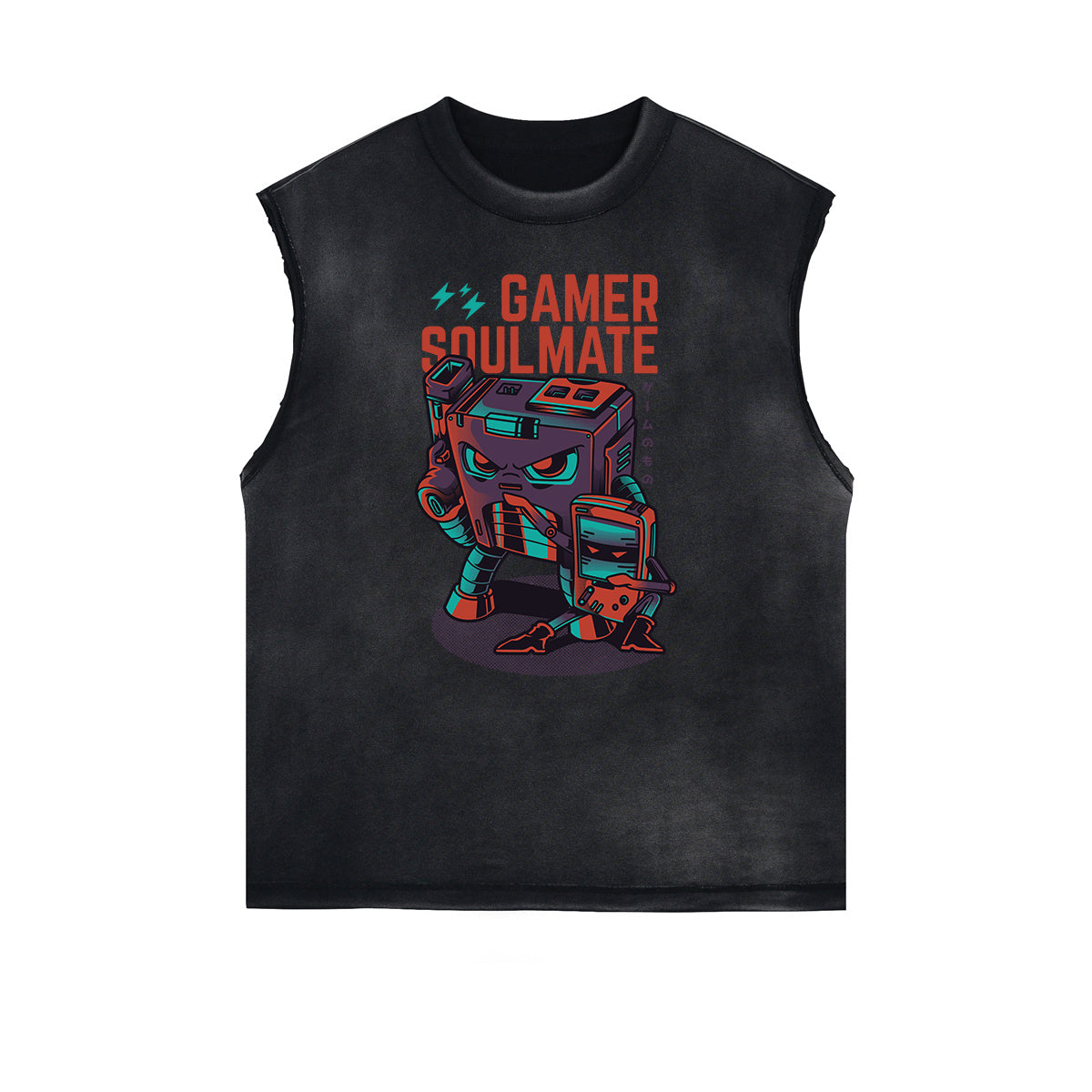 Camiseta sin mangas con gráficos steampunk