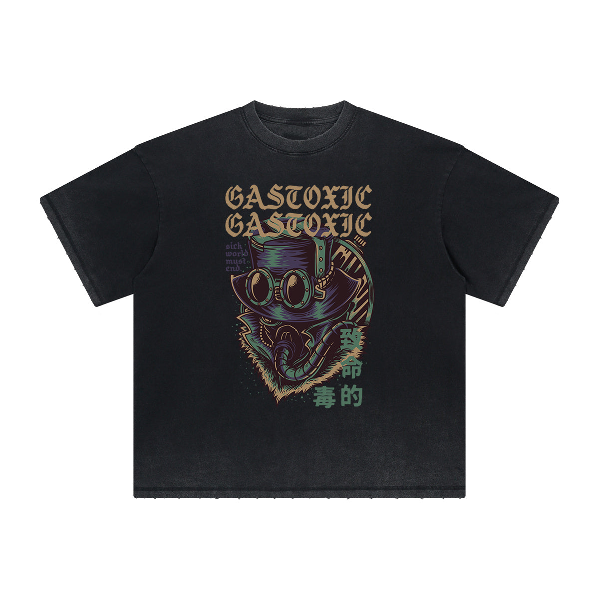 Camiseta gráfica steampunk de peso pesado