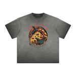 Vintage Frayed Steampunk Funny Pattern Tee