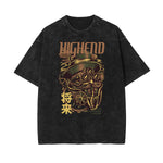 Camiseta con estampado divertido descolorido steampunk